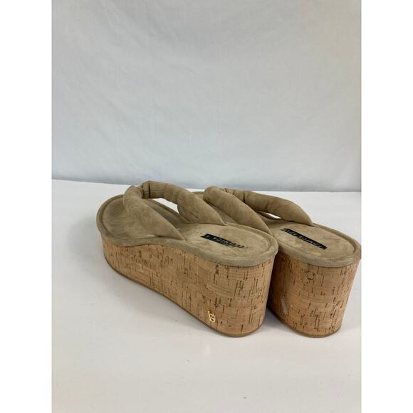 Veronica Beard Geno Cork Wedge Sandals in Sand Size 9.5 - Picture 5 of 7
